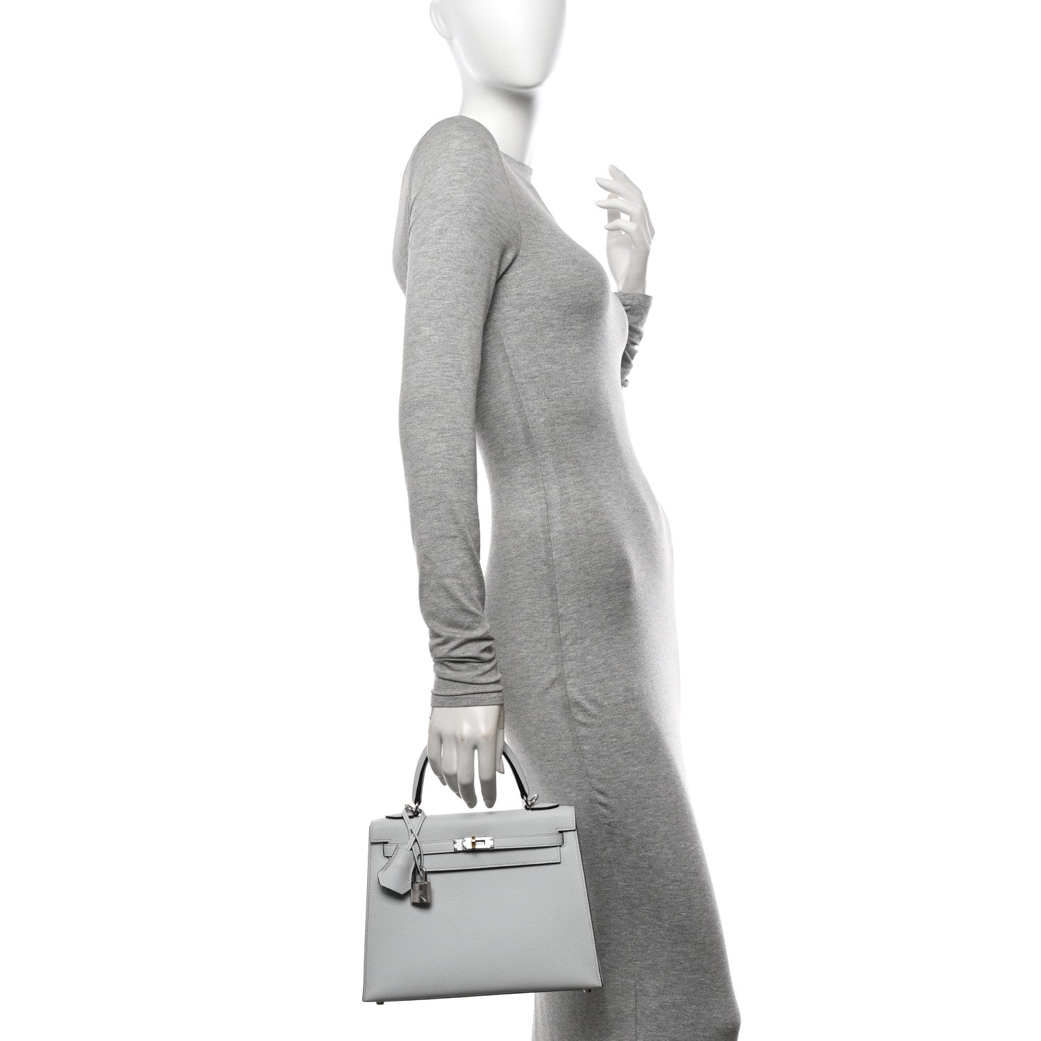 Hermes Epsom Kelly Sellier 25 Gris Platine 2 of 11