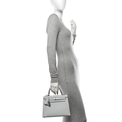 Hermes Epsom Kelly Sellier 25 Gris Platine 2 of 11