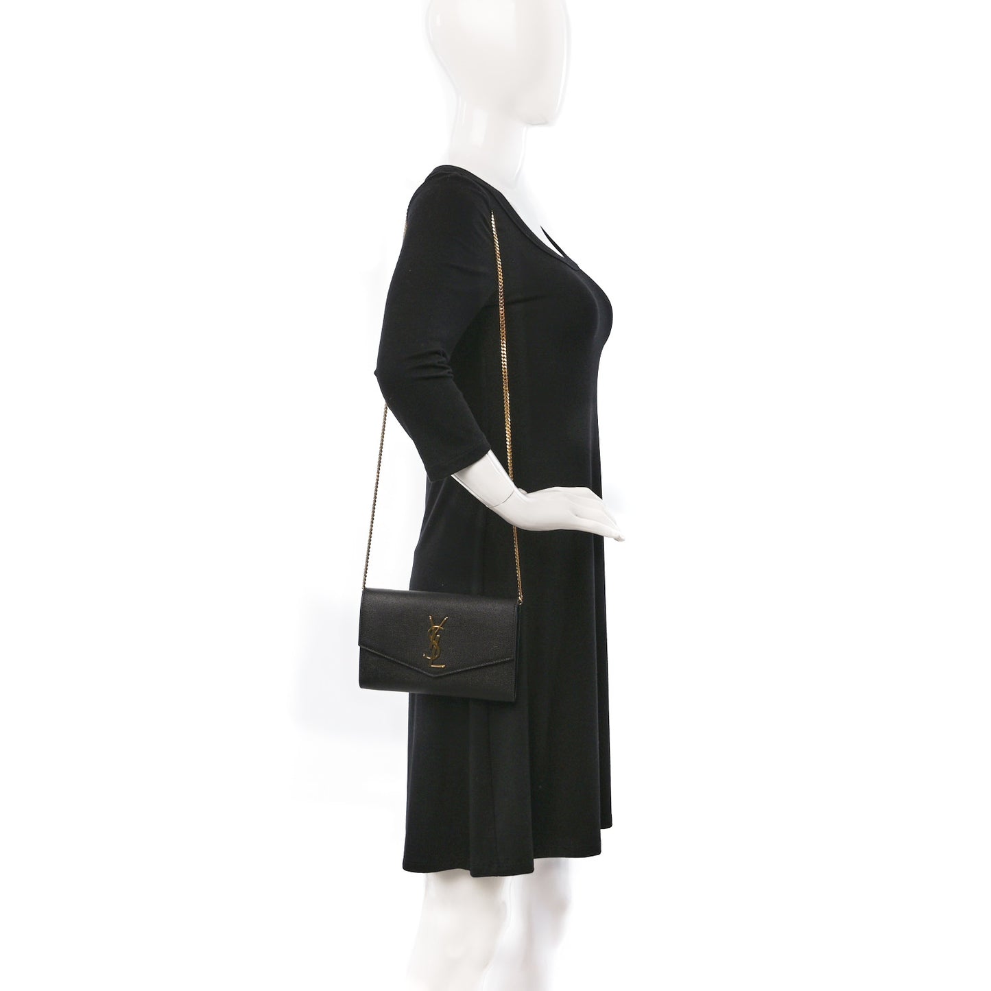 Grain De Poudre Monogram Uptown Chain Wallet Black