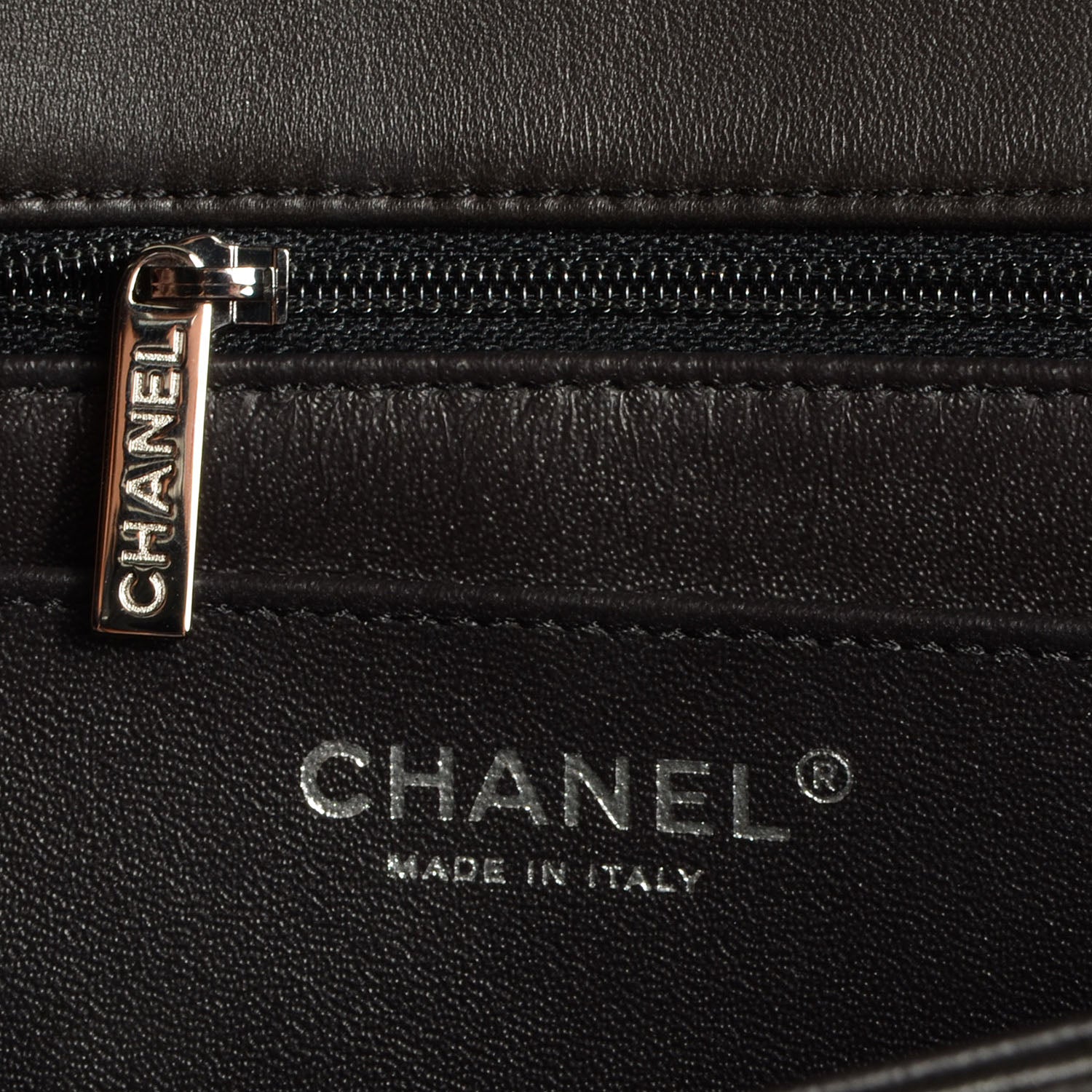 Chanel Lambskin Quilted Jumbo Classic Twist Flap Bag Black Grey 8 of 8
