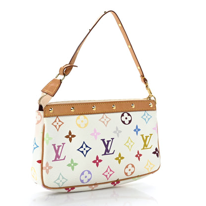Louis Vuitton Monogram Multicolor Pochette Accessories White 3 of 11