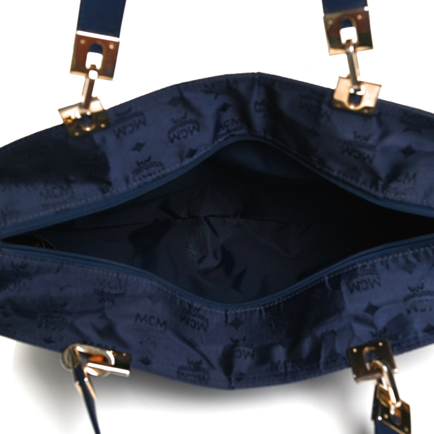 Nylon Monogram Tote Blue