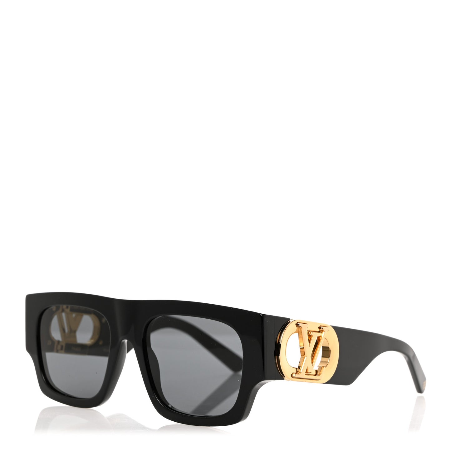 Acetate LV Link Square Sunglasses Z1478E Black