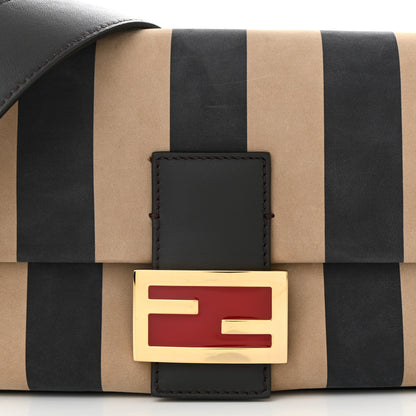 Fendi Nubuck Pequin Baguette Moro Ebano 8 of 10