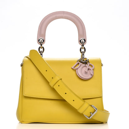 Christian Dior Smooth Calfskin Bi-Color Mini Be Dior Flap Bright Yellow Rose Dragee 1 of 13
