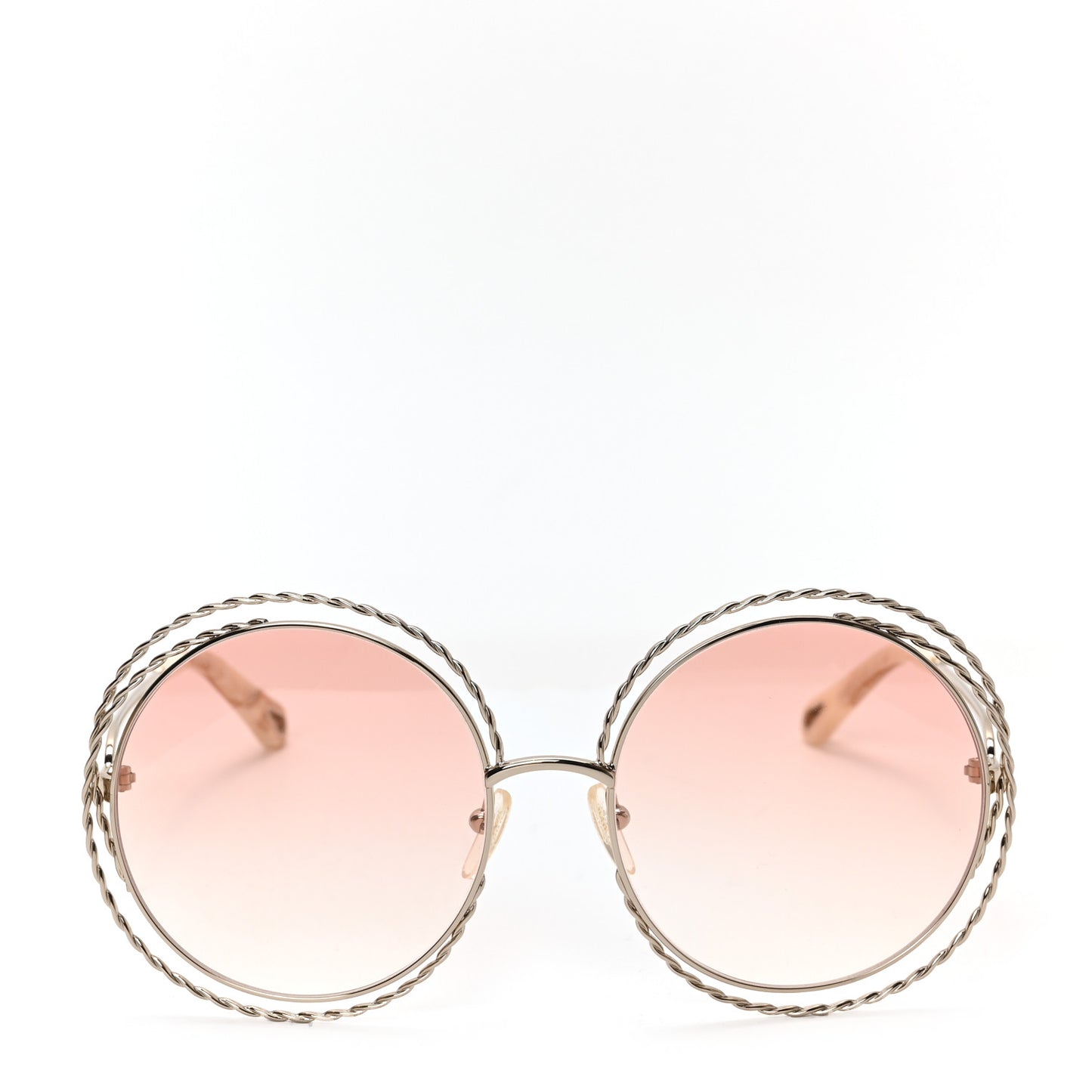 Metal Carlina Oversize Round Sunglasses CE114ST