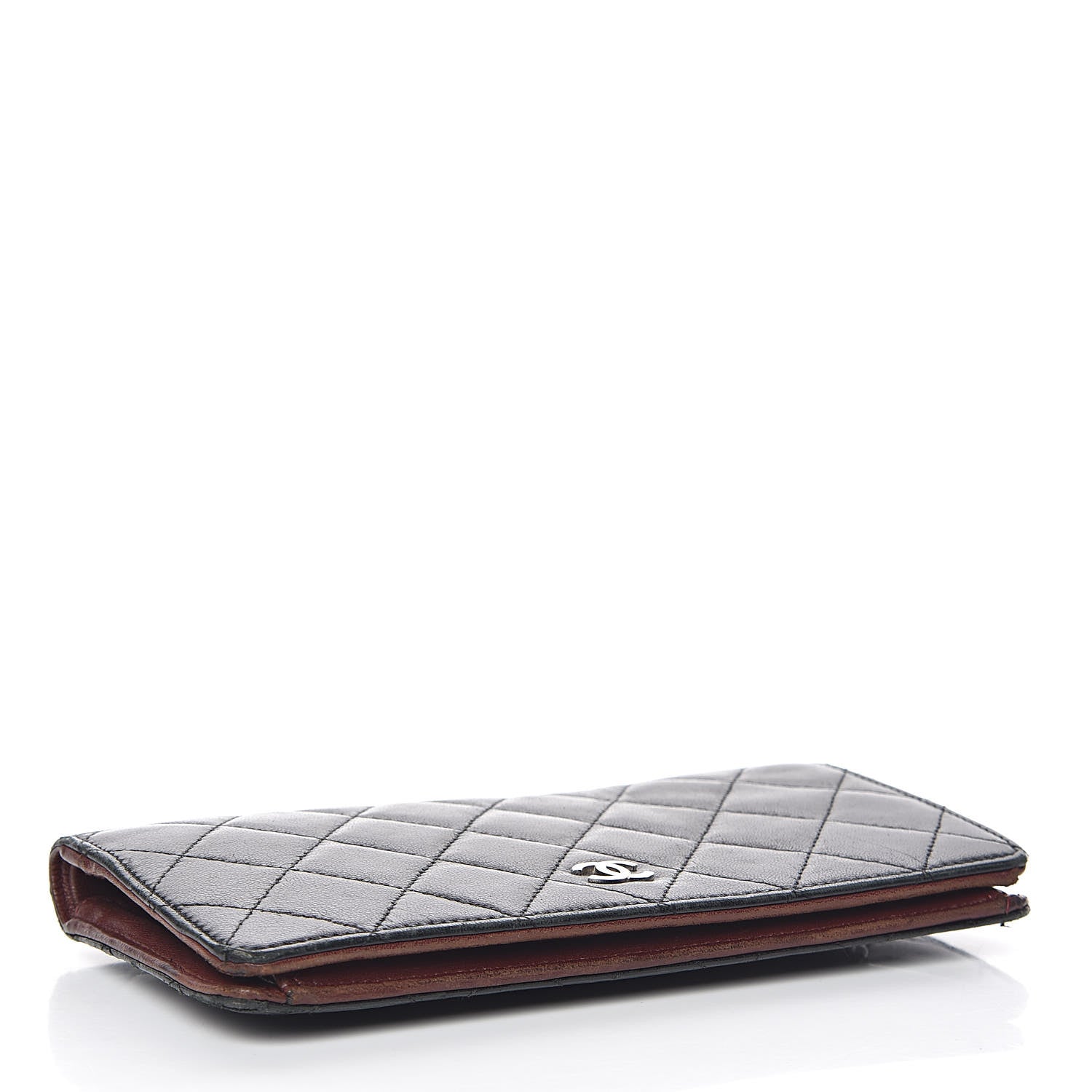 Chanel Lambskin Quilted Yen Wallet Black 4 of 13