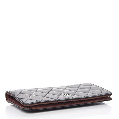 Chanel Lambskin Quilted Yen Wallet Black 4 of 13
