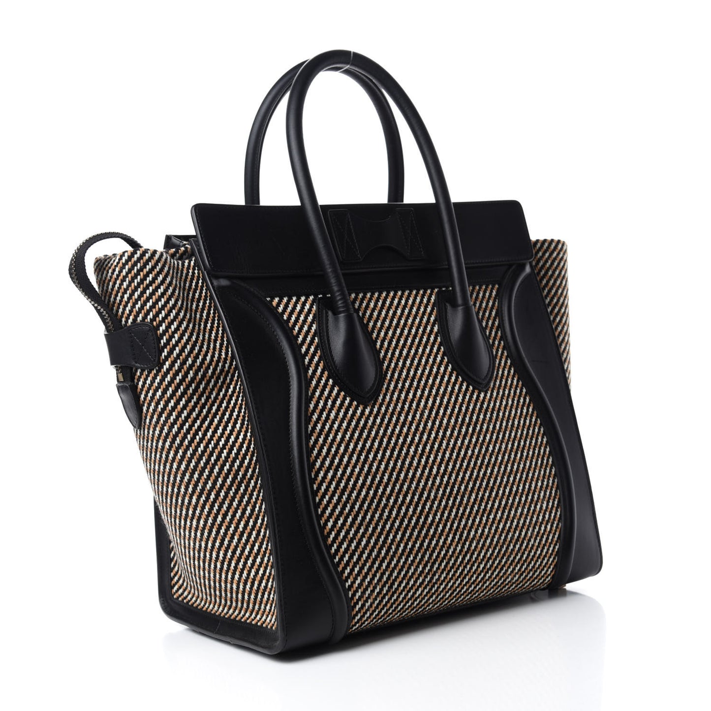 Twill Smooth Calfskin Mini Luggage Dune Black