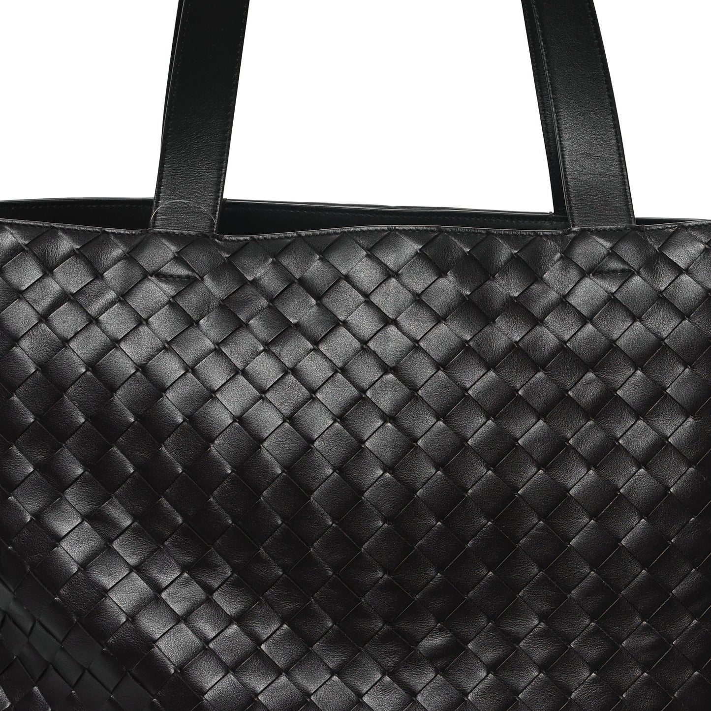 Calfskin Intrecciato Large Zipped Tote Fondant