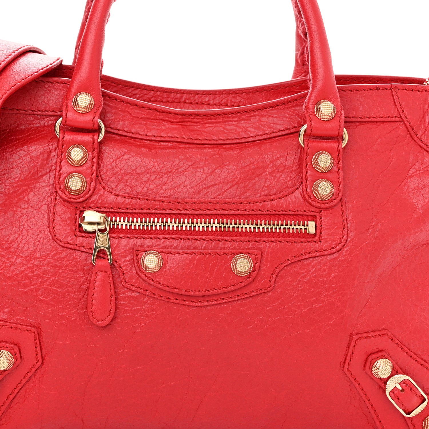 Balenciaga Agneau Giant 12 Gold Hardware S City Rouge Cardinal 7 of 9
