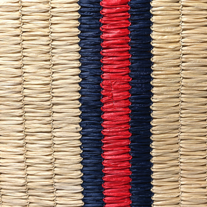 Gucci Raffia Linen Web Cestino Tote Bag 8 of 11