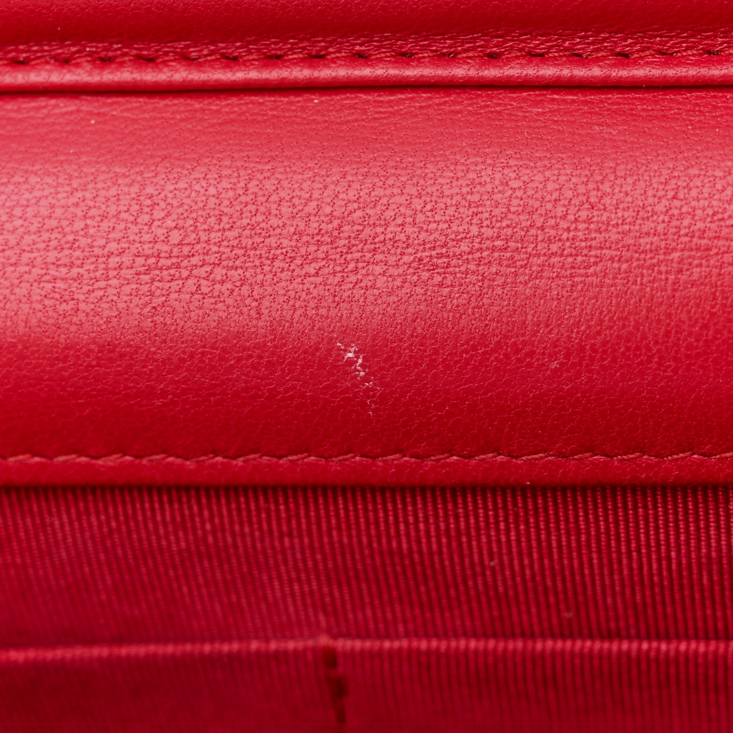 Chanel Lambskin Quilted Wallet On Chain WOC Red 11 of 18