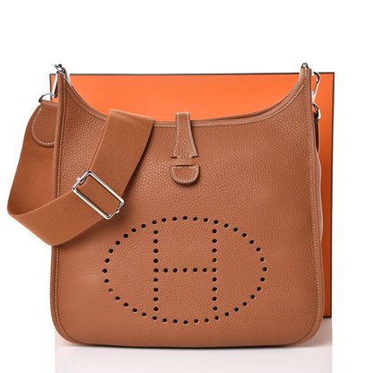 Hermes Taurillon Clemence Evelyne III PM Gold 8 of 8