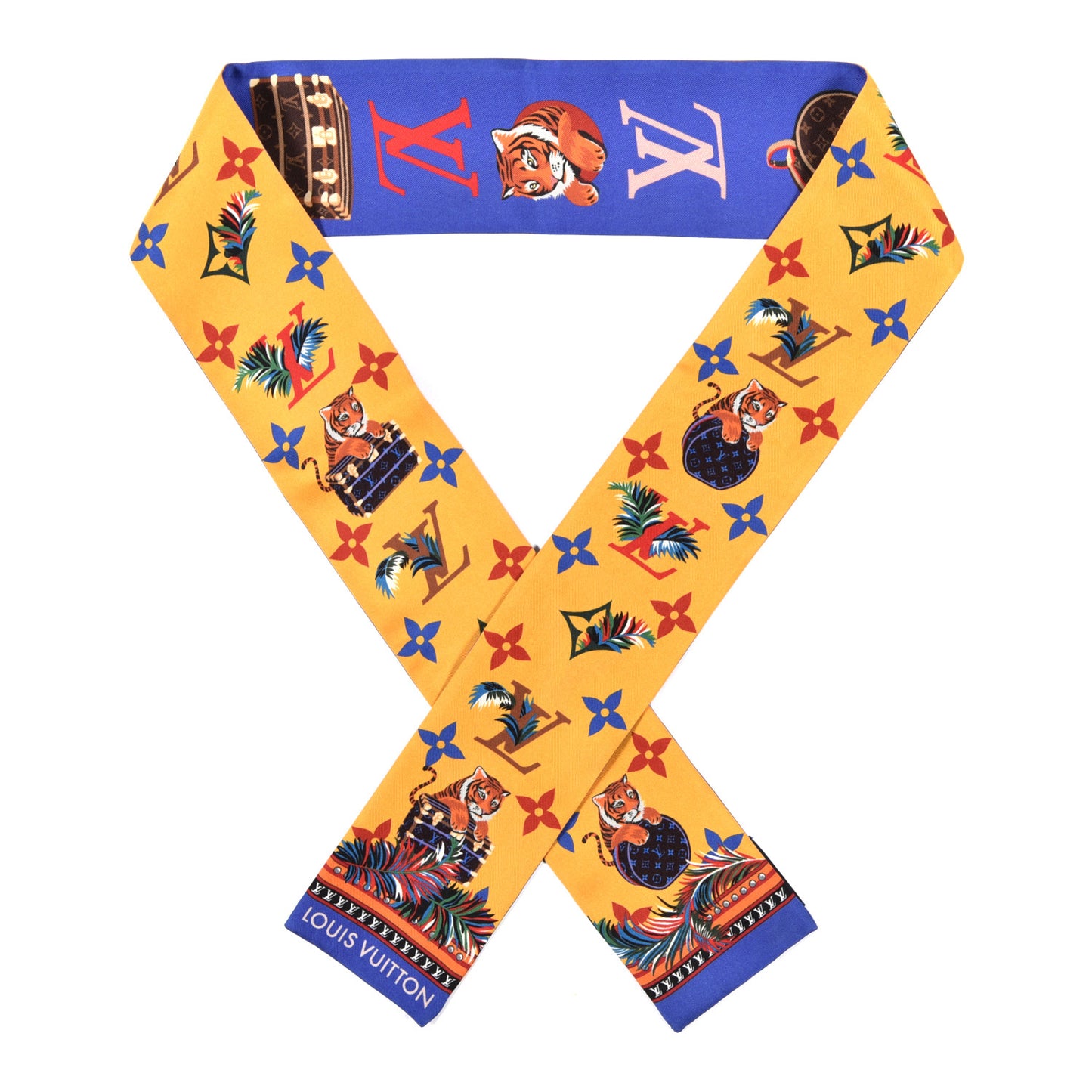 Silk Monogram Precious Tiger Bandeau Yellow