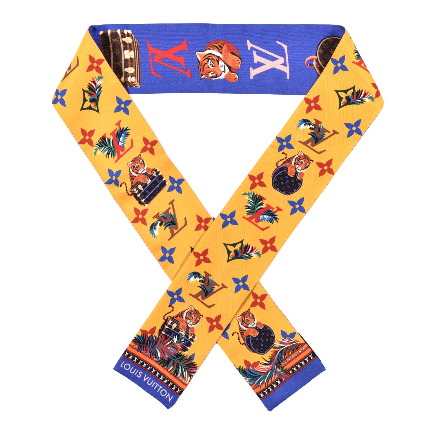 Louis Vuitton Silk Monogram Precious Tiger Bandeau Yellow 1 of 3