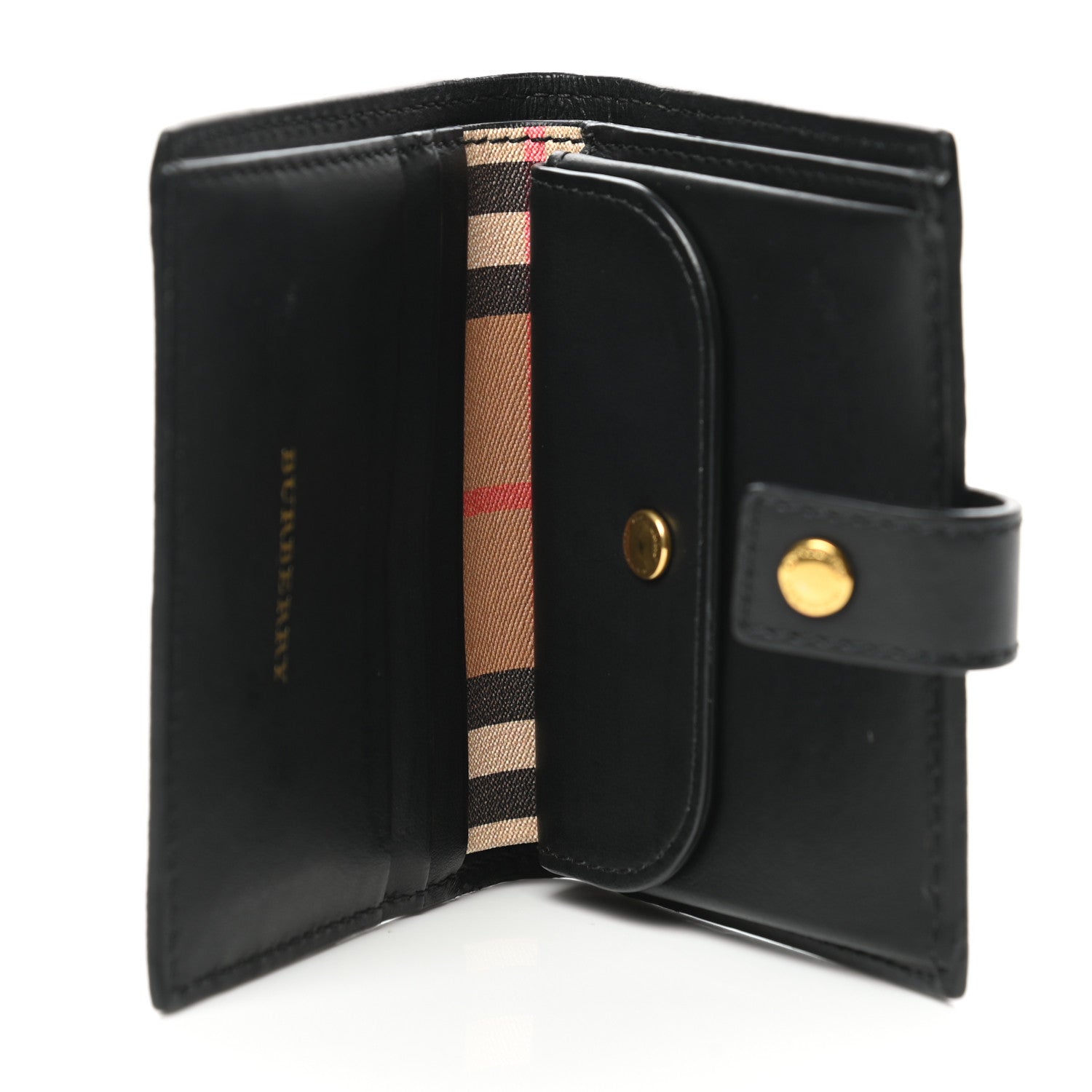 Burberry Canvas Vintage Check Coin Purse Wallet Black 4 of 11