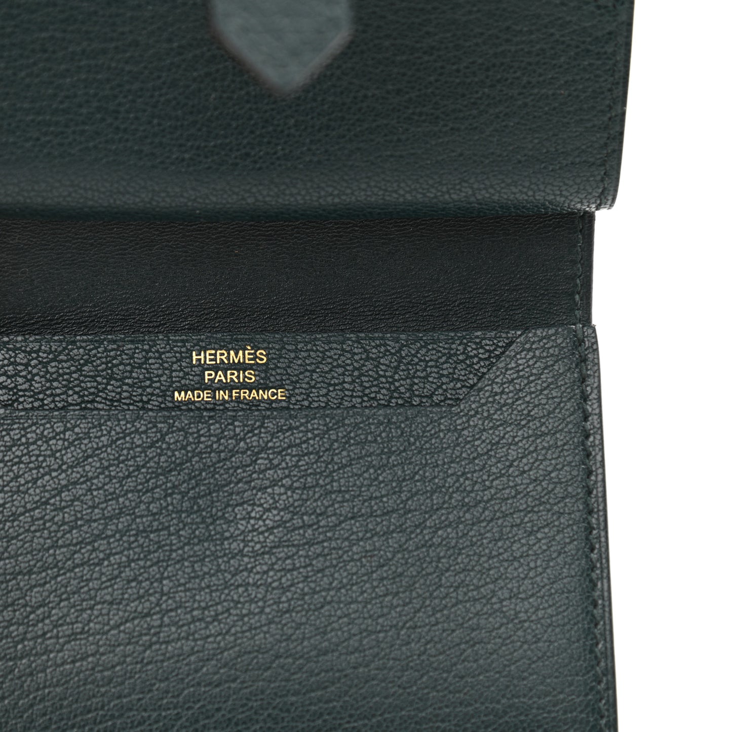 Chevre Mysore Mini Bearn Wallet Vert Cypress