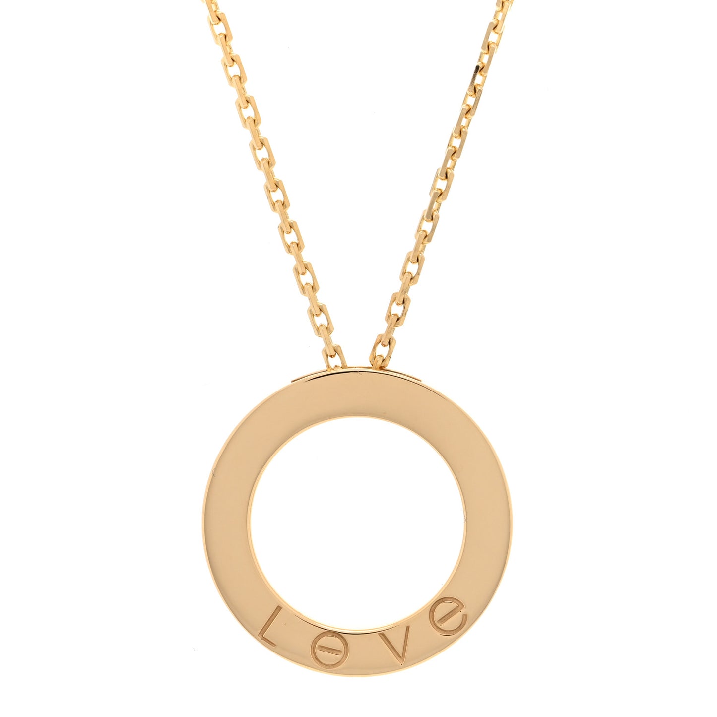 18K Yellow Gold LOVE Pendant Necklace
