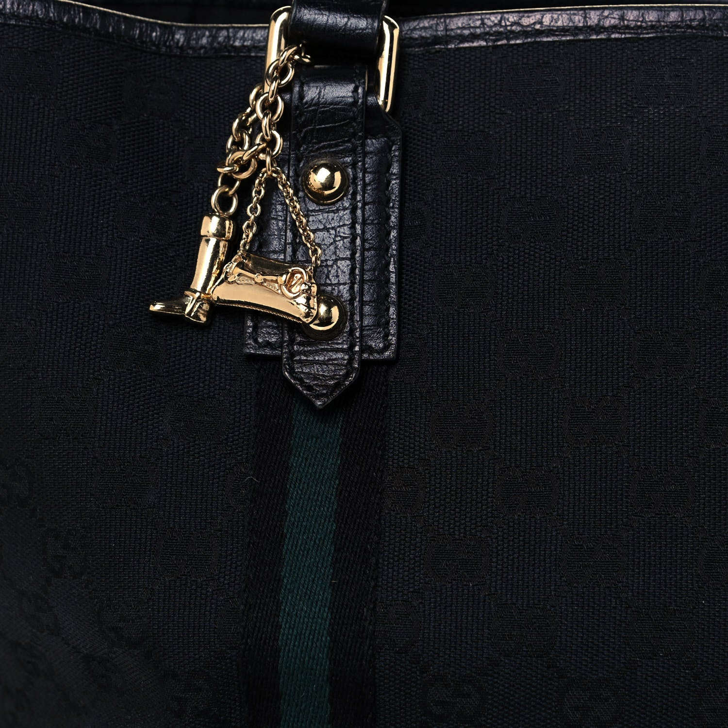 Gucci Monogram Medium Jolicoeur Tote Black 8 of 12