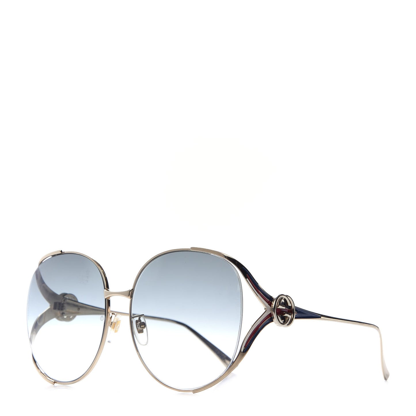 Metal Oversized Round Frame GG0225S Sunglasses Gold