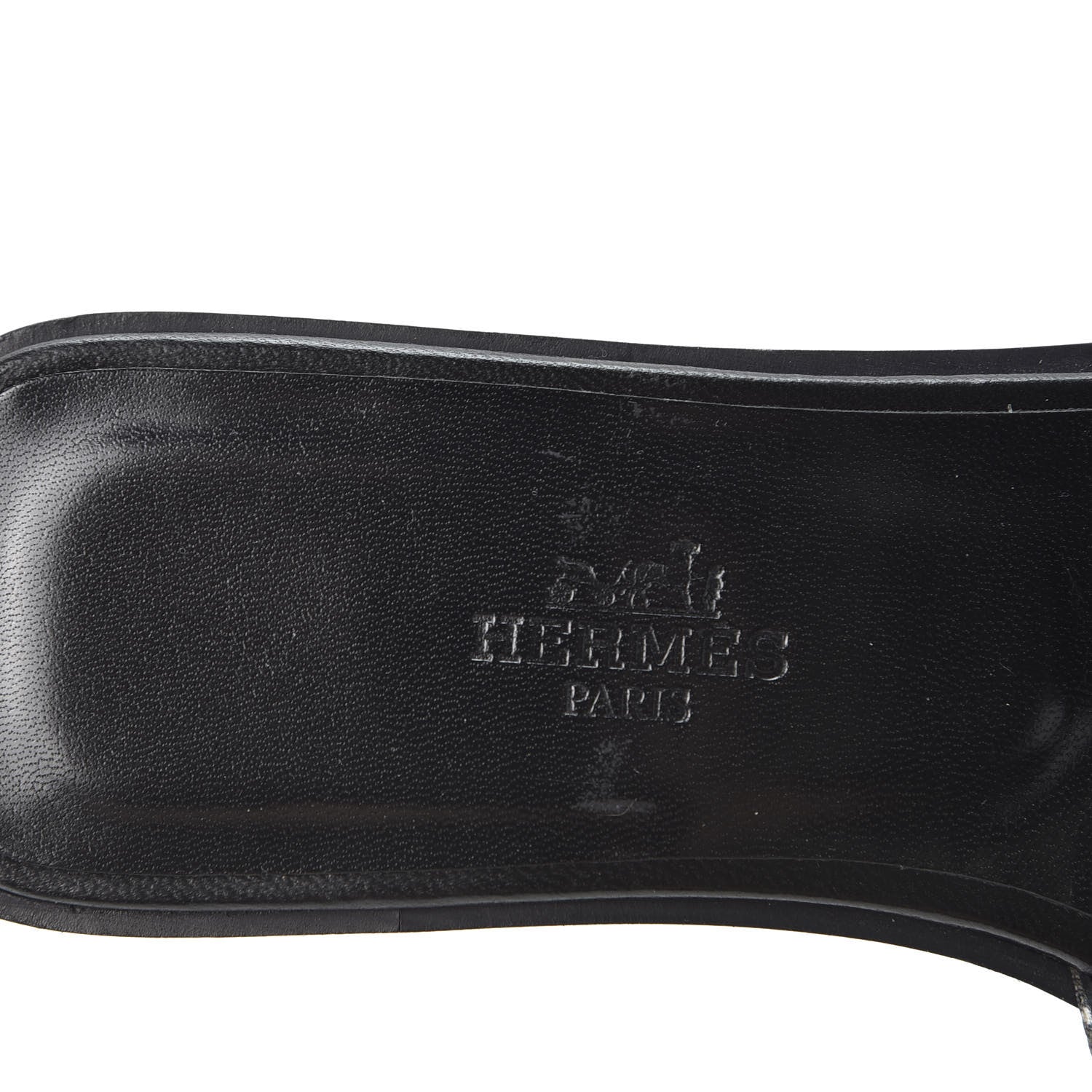 Hermes Silk Printed Equateur Tattoo Oran Sandals 35.5 Black 8 of 9