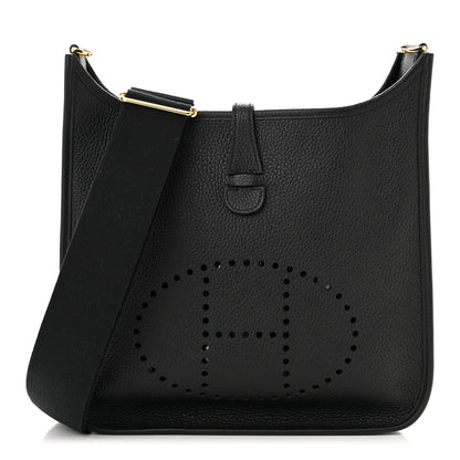 Hermes Taurillon Clemence Evelyne III PM Black 1 of 11