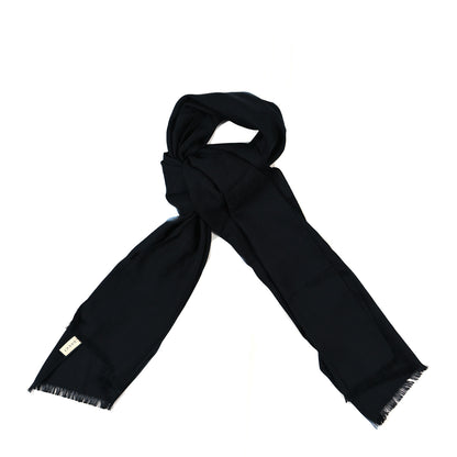 Gucci Wool Silk GG Monogram GGNat Scarf Black 1 of 3