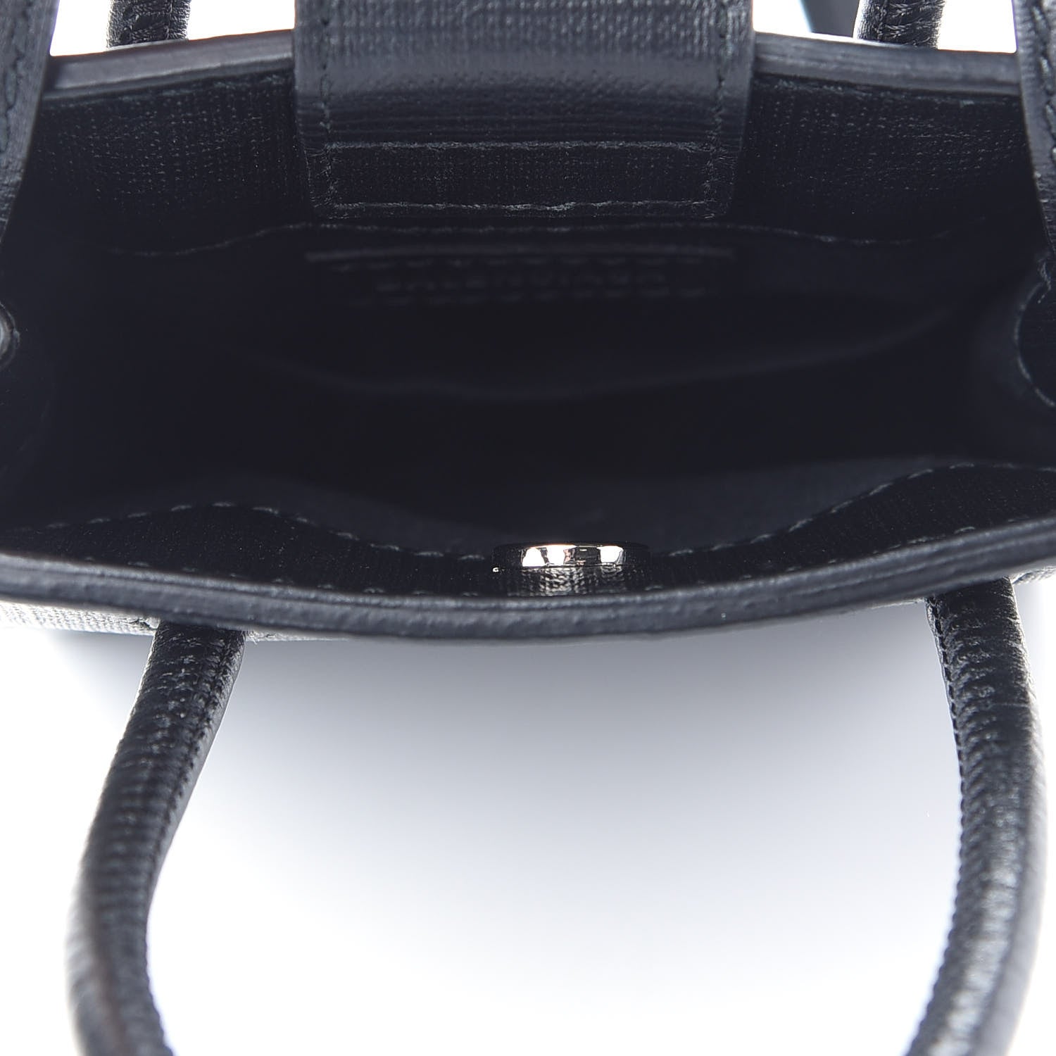 Balenciaga Squared Calfskin Logo Shopping Phone Holder Bag Black 5 of 8