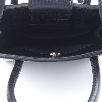 Balenciaga Squared Calfskin Logo Shopping Phone Holder Bag Black 5 of 8