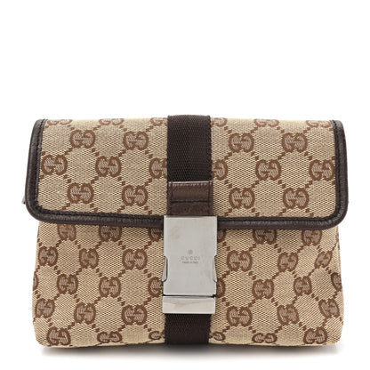 Gucci Monogram Waist Pouch Bag Dark Brown 1 of 10