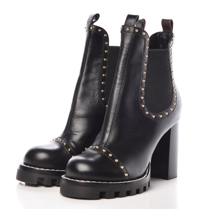 Louis Vuitton Calfskin Rockabilly Chelsea Ankle Boots 36 Black 3 of 10