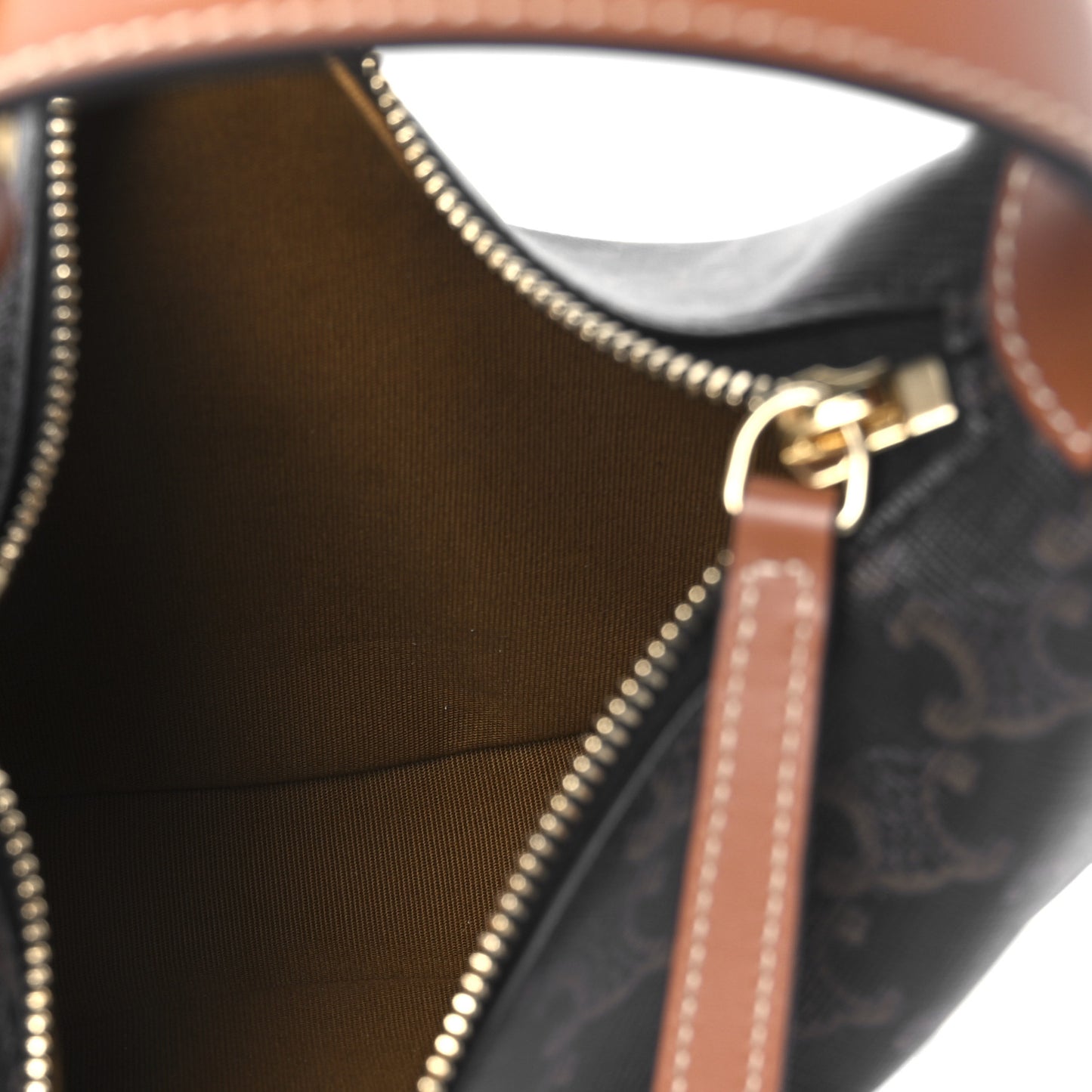 Calfskin Triomphe Canvas Teen Lulu Shoulder Bag Tan