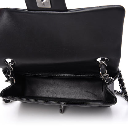Chanel Lambskin Quilted Mini Rectangular Flap Black 5 of 11