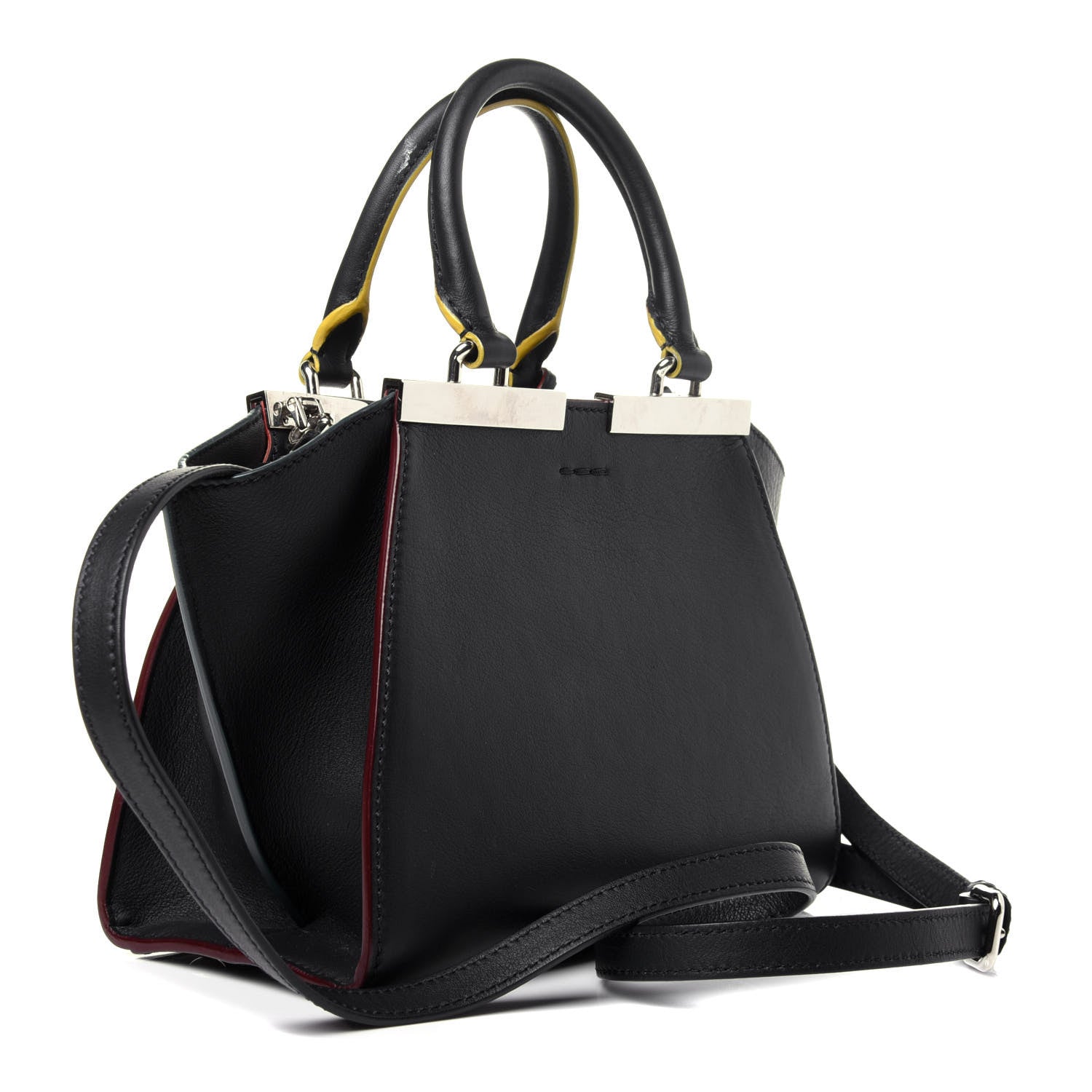 Fendi Vitello Dolce Mini 3jours Tote Blue Notte 4 of 11