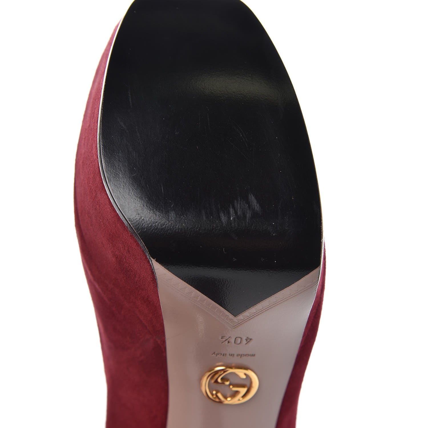 Gucci Kid Scamosciato Platform Pumps 40.5 Red 12 of 12