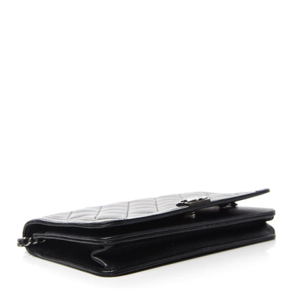 Chanel Caviar Quilted Boy Wallet On Chain WOC Black 4 of 14