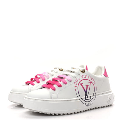 Louis Vuitton Monogram Time Out Sneakers 37 White Pink 3 of 8