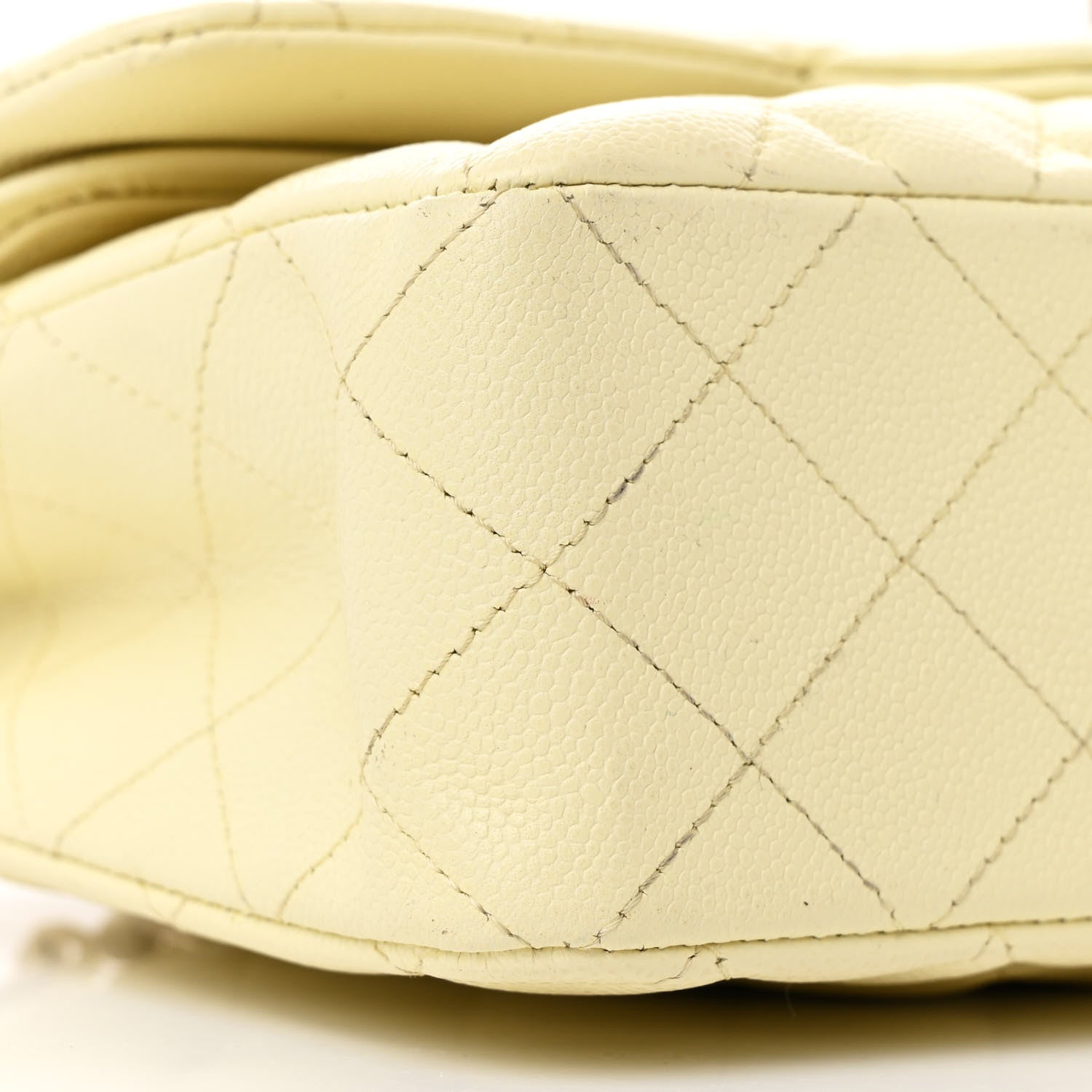 Chanel Caviar Quilted Small Double Flap Light Yellow 9 of 12