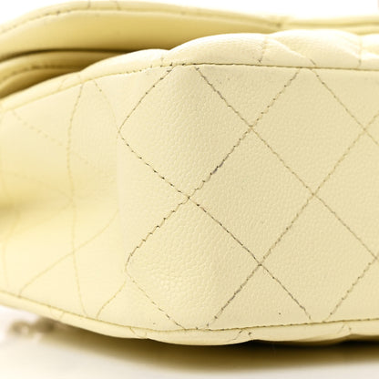 Chanel Caviar Quilted Small Double Flap Light Yellow 9 of 12