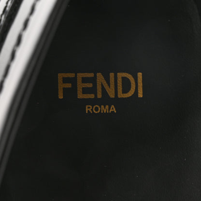 Fendi Vitello Logo Loafers 35.5 Black 6 of 10
