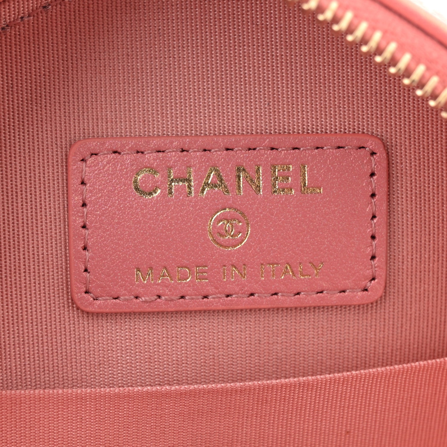 Chanel Iridescent Calfskin Quilted Chanel 19 Round Clutch With Chain Pink 6 of 10