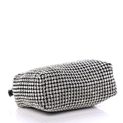 Alexander Wang Mesh Crystal Rhinestone Mini Heiress Pouch Black Silver 3 of 4