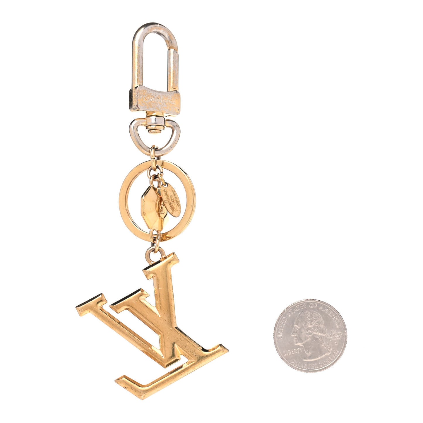 LV Facettes Bag Charm Key Holder Gold