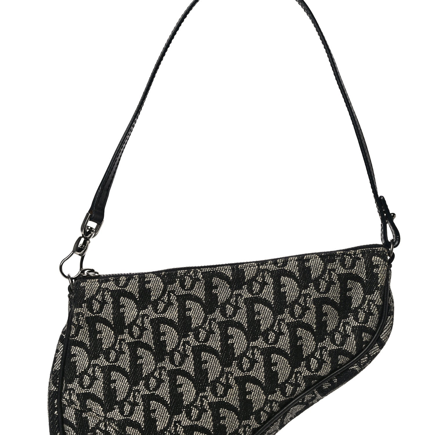 Christian Dior Monogram Mini Saddle Pochette Black 8 of 11
