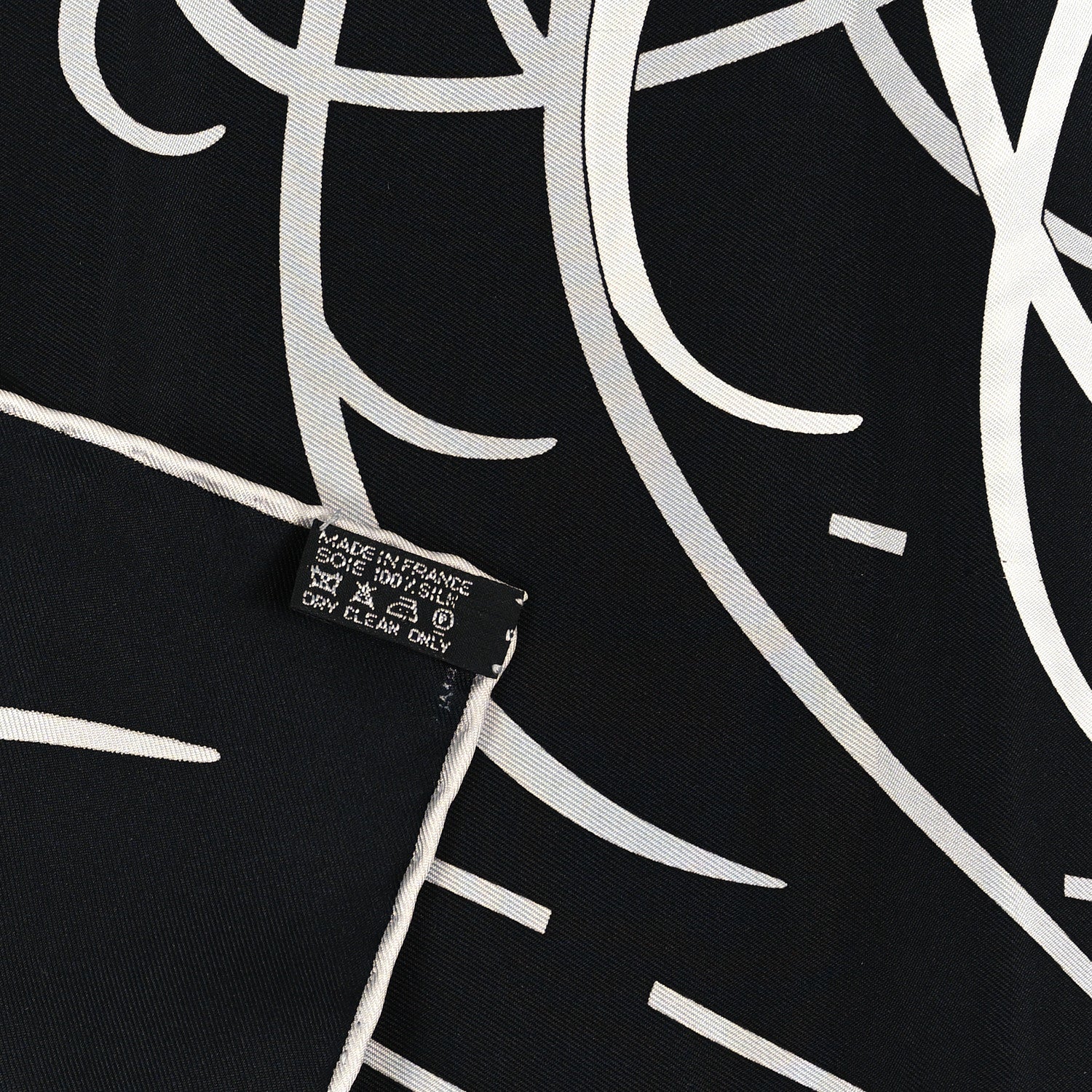 Hermes Silk Pluie d'Etincelles Scarf 90 Black White 3 of 4