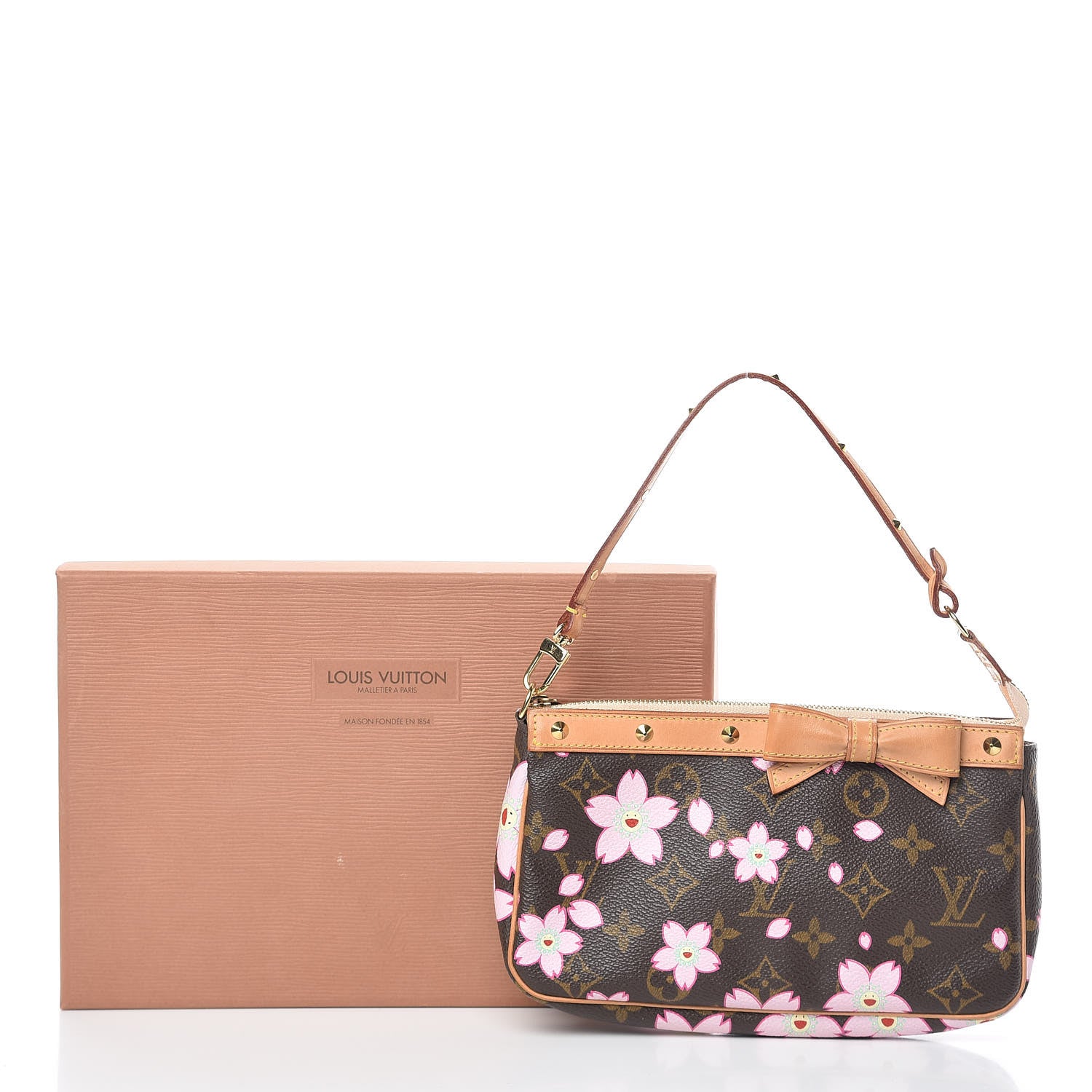 Louis Vuitton Monogram Cherry Blossom Pochette Accessories Brown 11 of 11