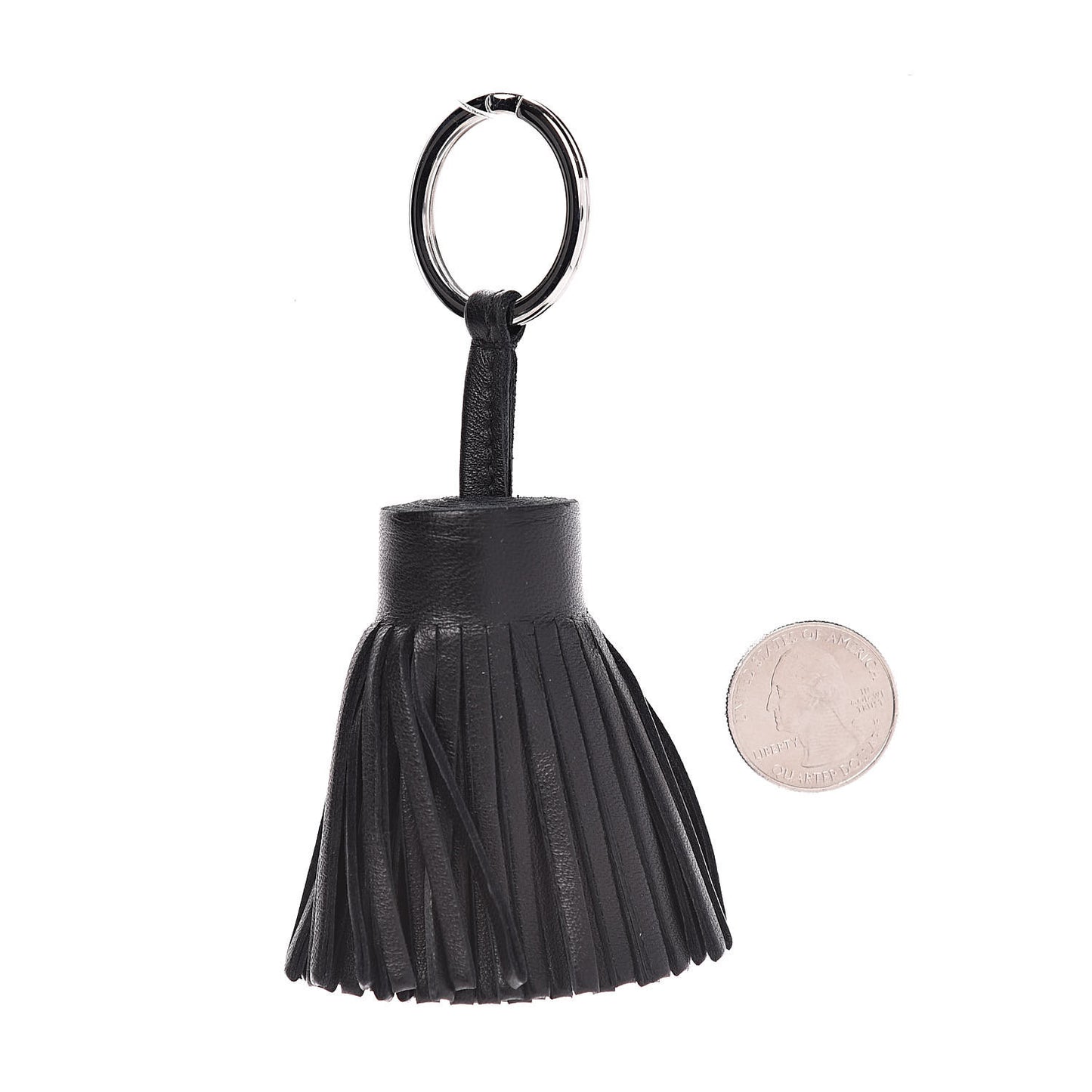 Lambskin Carmen Tassel Key Holder Black