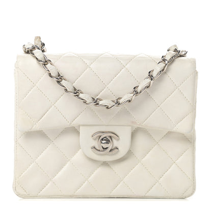 Chanel Lambskin Quilted Mini Square Flap White 1 of 16