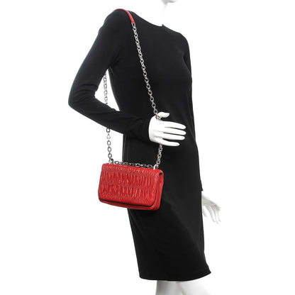 Prada Nappa Gaufre Chain Crossbody Fuoco 2 of 7